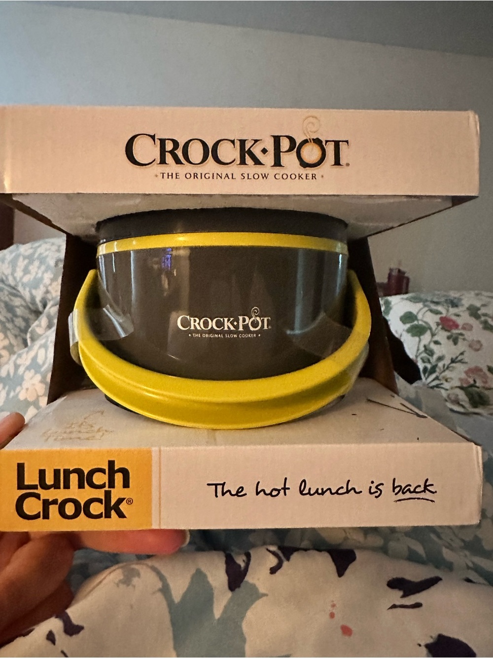 Crock-Pot Yellow & Gray Lunch Crock Portable Food Warmer